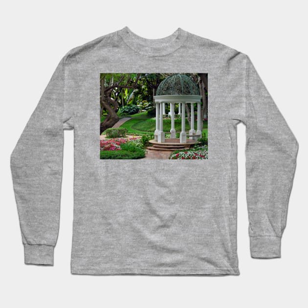 Hawaiian Tropical Garden Long Sleeve T-Shirt by KirtTisdale